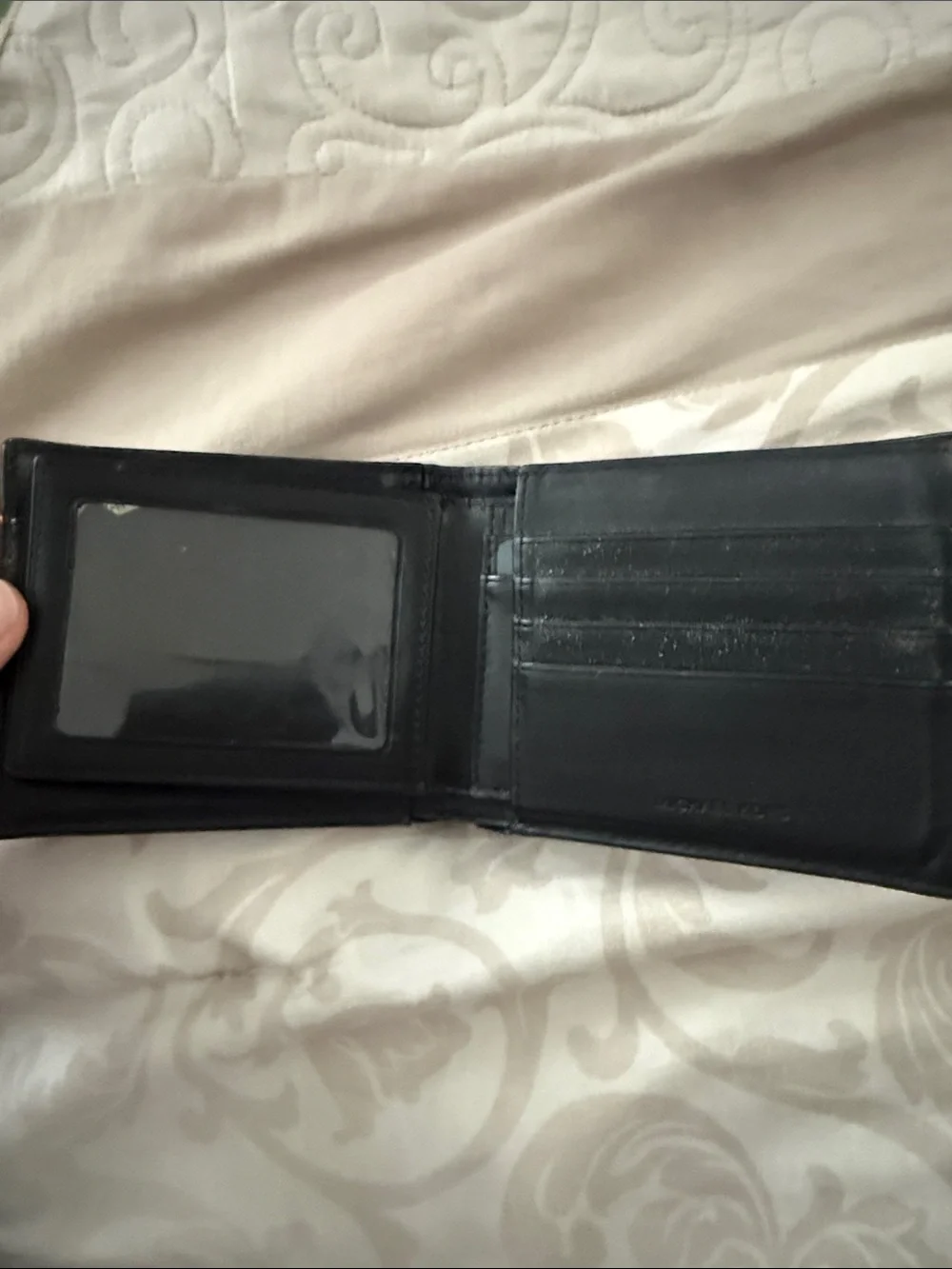Michael Kors Men's Navy Saffiano Leather Wallet with Logo